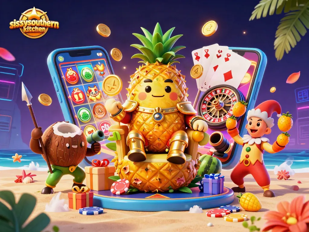 Sissy's Southern Kitchen offers a vibrant casino experience with slot games and colorful elements